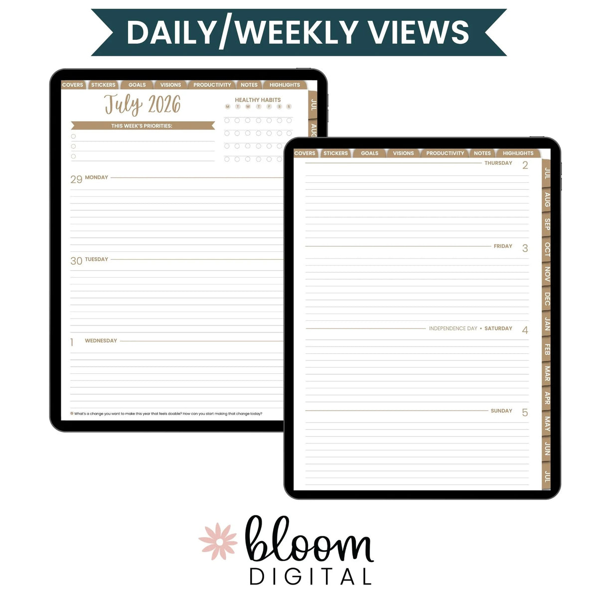 Digital Planner | Dated 2026-27 Classic Planner
