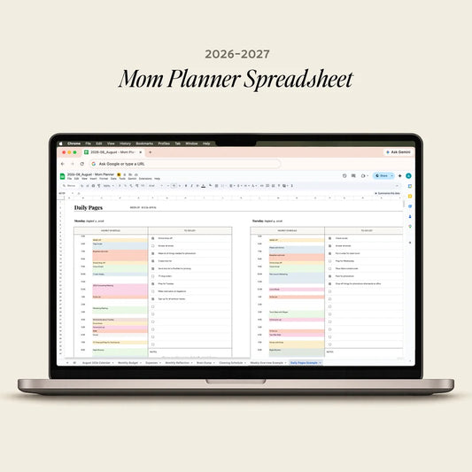2026-2027 Mom Planner Spreadsheet
