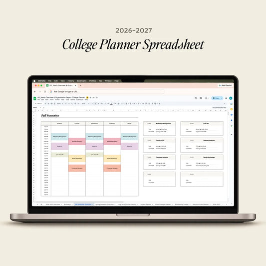 2026-2027 College Planner Spreadsheet