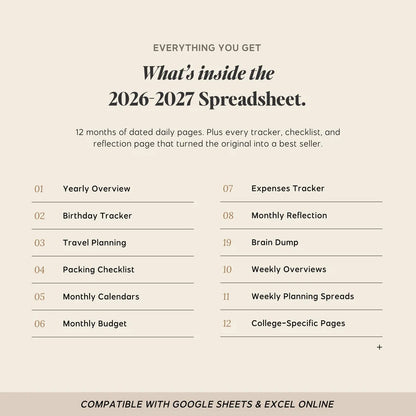 2026-2027 College Planner Spreadsheet