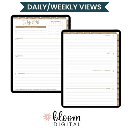 Digital Planner | Dated 2026-27 Classic Planner