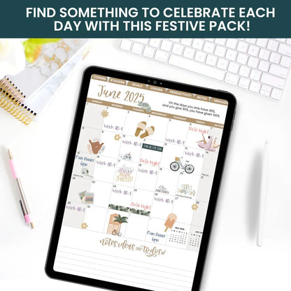 Digital Planner Stickers | Monthly Celebrations