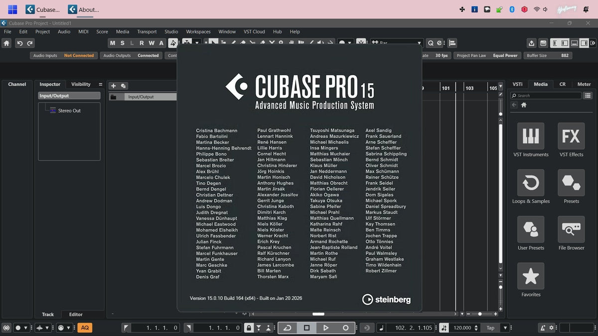 Steinberg Cubase Pro 15 – Professional Digital Audio Workstation (Instant Digital Download)